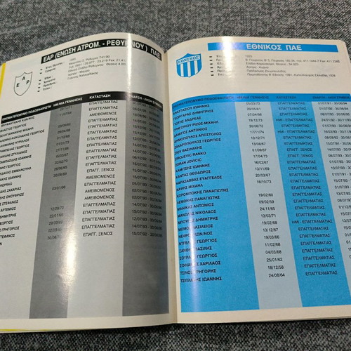 Almanak 1993 used, footballer edition