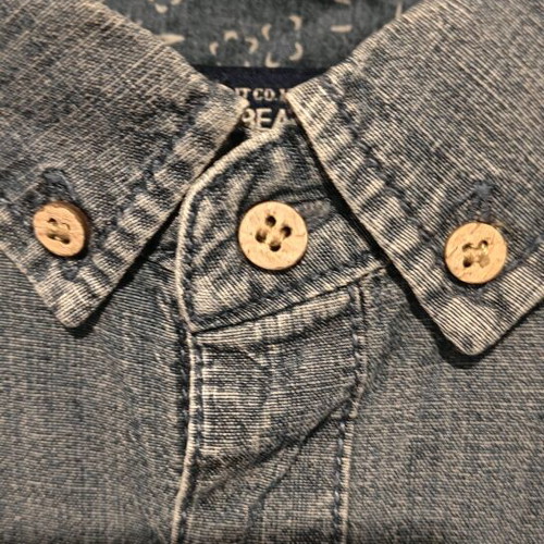 Pull & Bear denim shirt used, size Medium, blue