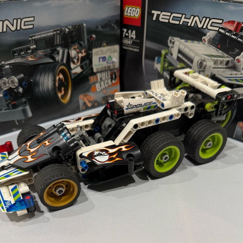 Lego Technic 42046 and 42047 used with boxes and instructions