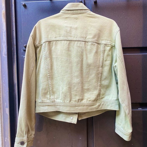 Denim jacket Stradivarius green like new, size S