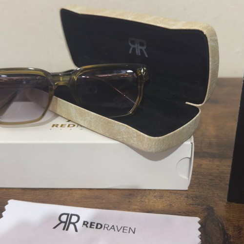Red Raven Dante Unisex Sunglasses New, Beige