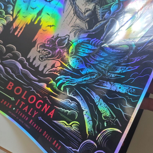 Metallica Bologna 2026 foil metallic poster 61 x 46 cm