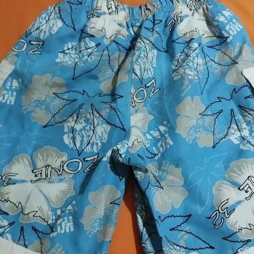 Children's swim shorts, blue, size 13 years