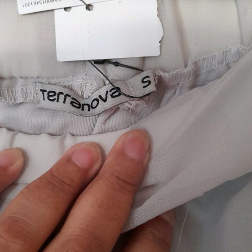 Terranova mini skirt tie-dye gray - black new, organza fabric