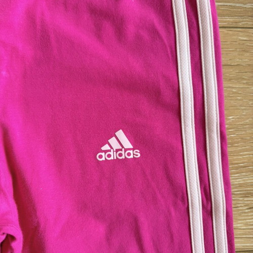 Adidas girls' sports leggings like new, pink, size 164 cm