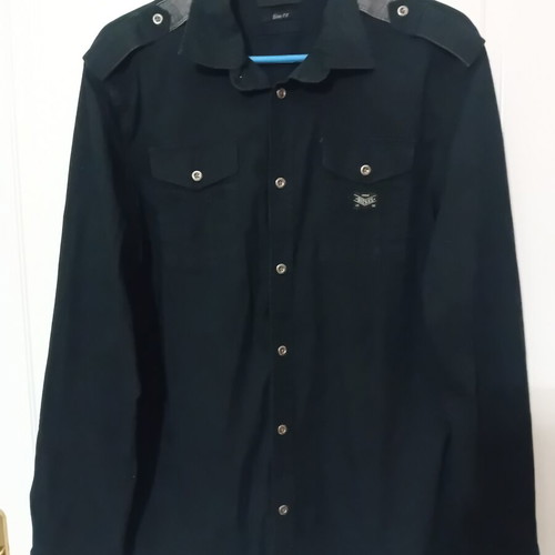 Diesel men's cotton shirt Large black like new
