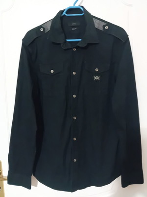 Diesel men's cotton shirt Large black like new