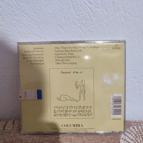 Leonard Cohen Greatest Hits CD like new