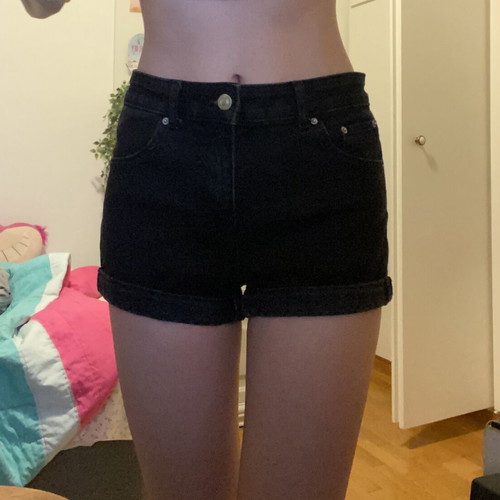 Bershka high waisted black shorts