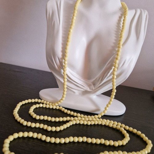 Yellow long necklace, New