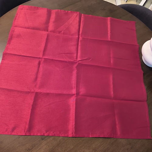 Decorative tablecloth deep red color