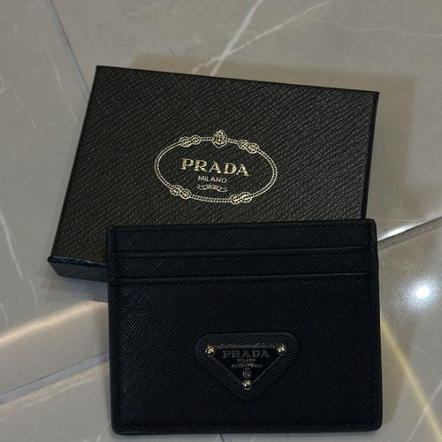 Prada card holder new with box, black