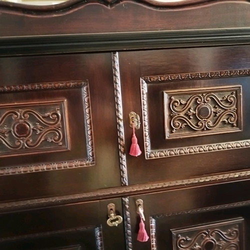 Solid mahogany furniture used with 60-year-old carving