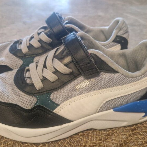 Puma kids' shoes used, size 35, gray, athletic