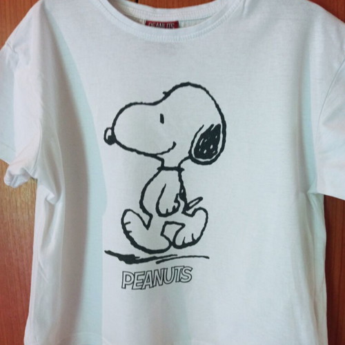 Peanuts T-shirt for girl 9 years like new, 100% cotton, white