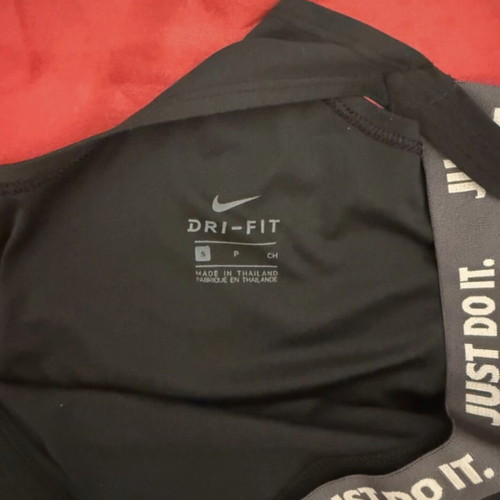 Nike sports top, black, size S