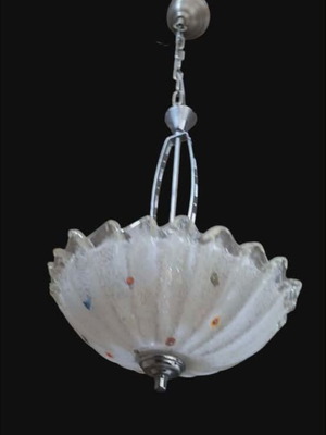 Murano vintage multicolor 3-light ceiling lamp like new