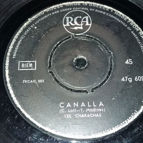 Foreign 7-inch records used, rare collection of 4 pieces