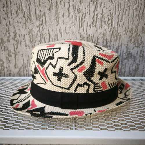 Painted Panama hat like new, size 58