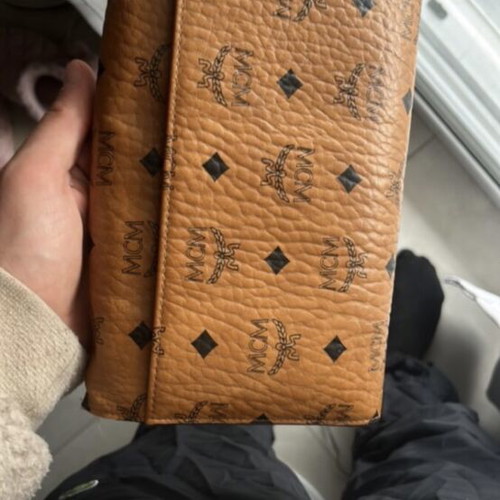 Original MCM Patricia Wallet-on-Chain crossbody bag, cognac