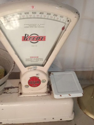 Rekor vintage grocery store scale used from 1960s