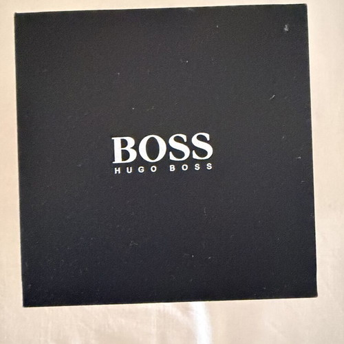 Hugo Boss men's wristwatch with brown leather strap, like new