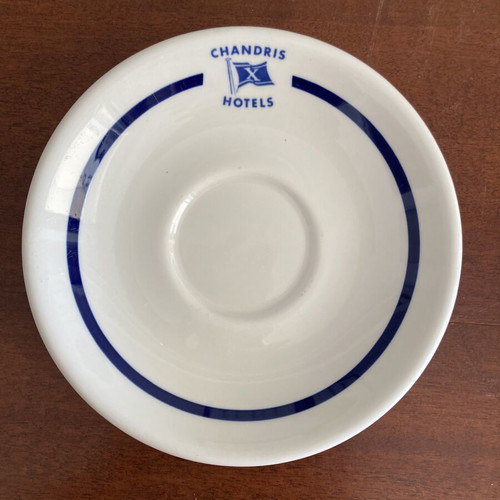 Chandris Hotels Homer Laughlin vintage porcelain saucer 1983