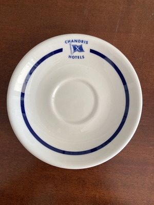 Chandris Hotels Homer Laughlin βίντατζ πορσελάνινη πιατέλα 1983
