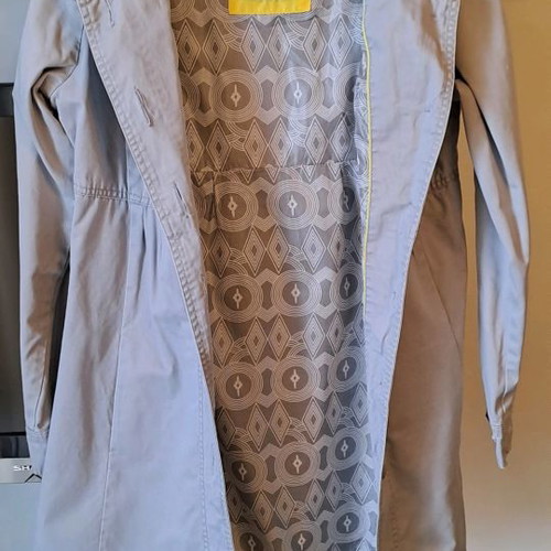 Trench coat used, gray, size M