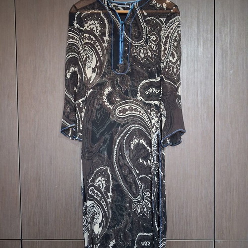 Anna Riska kaftan 100% natural silk, like new, size XL