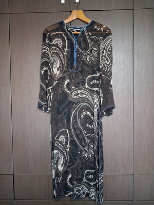 Anna Riska kaftan 100% natural silk, like new, size XL
