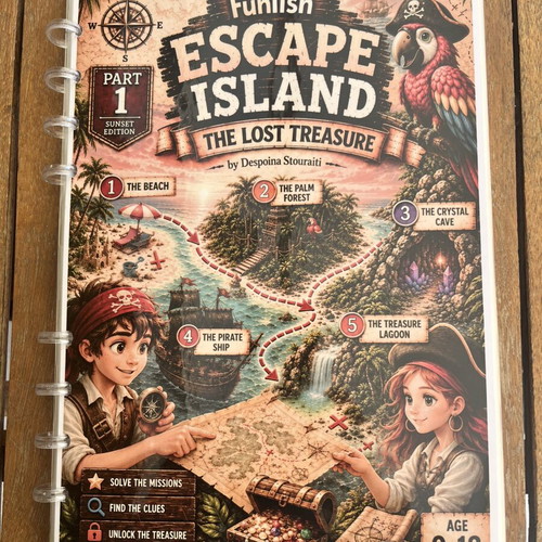 Escape Island interactive puzzle book for kids 9+ new