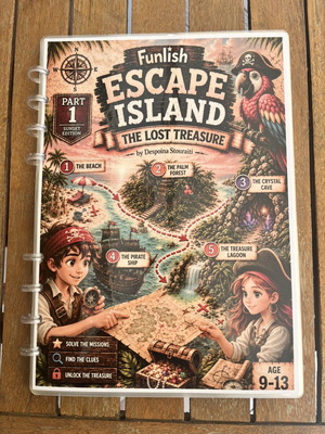 Escape Island interactive puzzle book for kids 9+ new