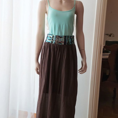Skirt New With Wide Embroidered Sequin Waistband
