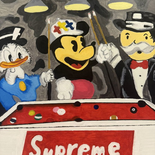 Supreme × Bape × Chrome Hearts Pool Night artwork