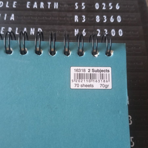 Next spiral notebooks B5 size, pack of 2, 70 sheets