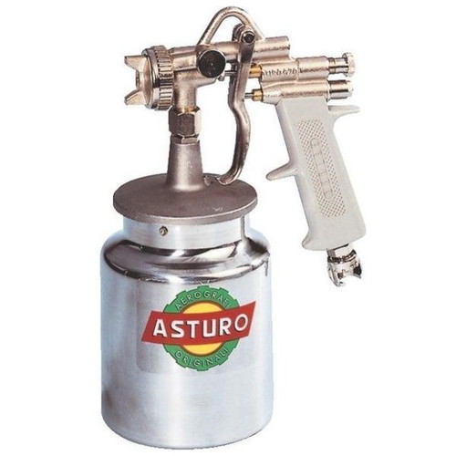 Paint gun with 1000 c.c lower container 3 mm Asturo new