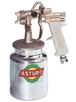 Paint gun with 1000 c.c lower container 3 mm Asturo new