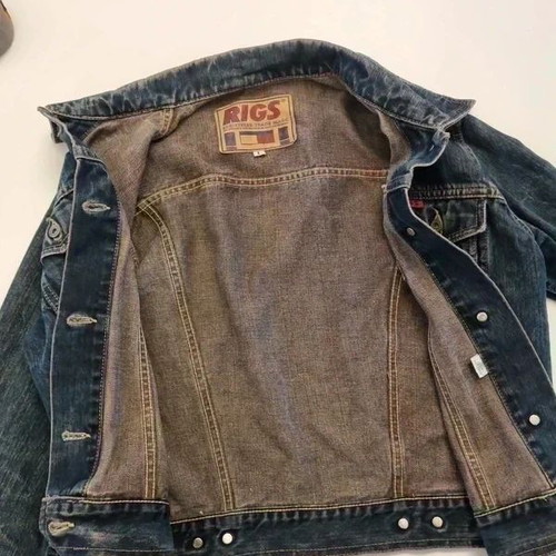 RIGS Vintage Denim Jacket L Like New Dark Blue