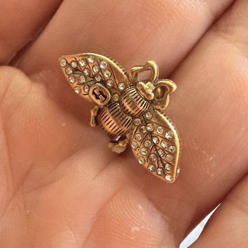 Gucci Bee earrings new with crystals and faux pearls