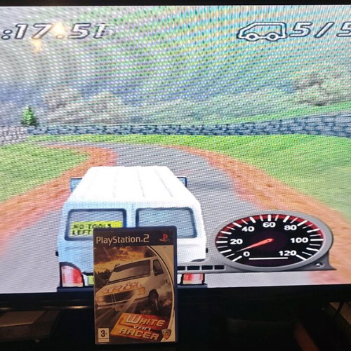 White Van Racer PlayStation 2 (PS2) used arcade racing game