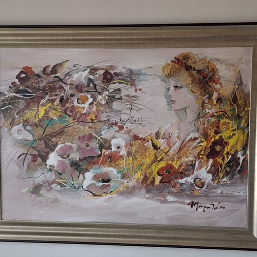 Muratidou Original Painting Acrylic on Canvas Framed like new