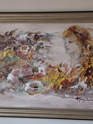 Muratidou Original Painting Acrylic on Canvas Framed like new