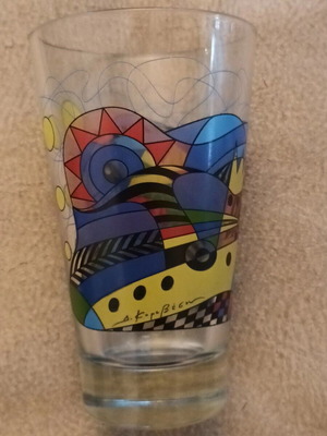 Collectible glass with D. Korovesi signature like new