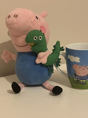 Peppa Pig κούπα και αυτοκόλλητα μεταχειρισμένα, σετ 3