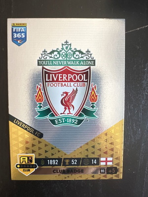 Liverpool FIFA 365 Panini Adrenalyn #95 употребяван