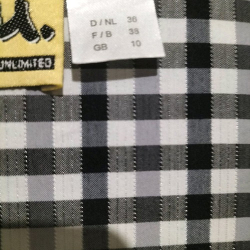 Women's checked dress like new, size S, black and white