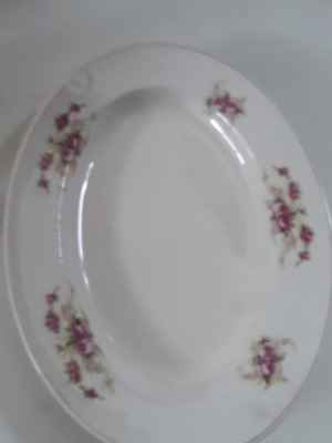 Porcelain platter old used 34x25cm