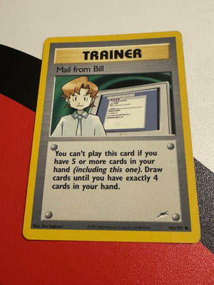Pokémon Mail from Bill Neo card used, very good condition