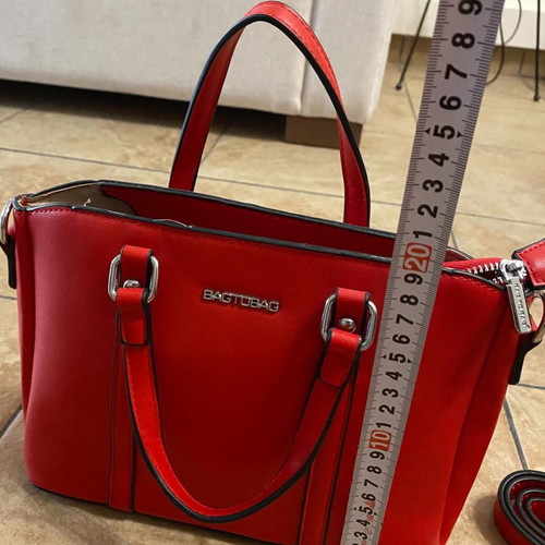 Bag to Bag red handbag with second strap, new